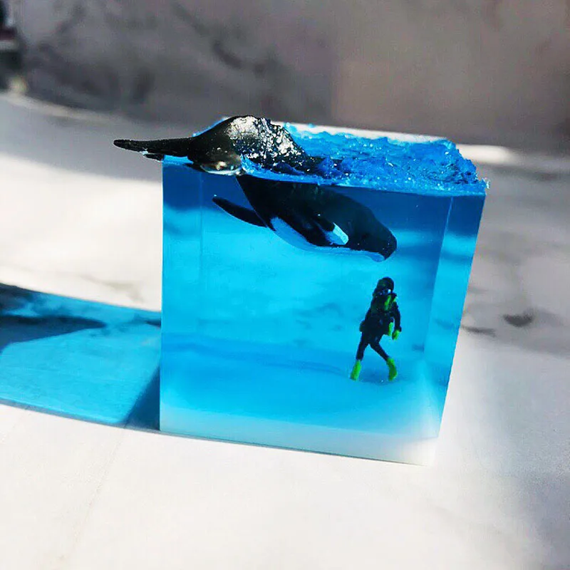 Круто! Поделки из смолы креативный подарок морской Кит дайвер кафе домашний