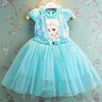 girl frozen anna elsa dresses baby kid clothes snow queen easter carnival cosplay costume new year children party princess dress