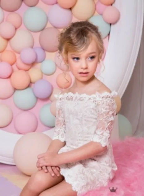 

Gardenwed Client Custom Made Flower Girl Dress high Low Detachable skirt