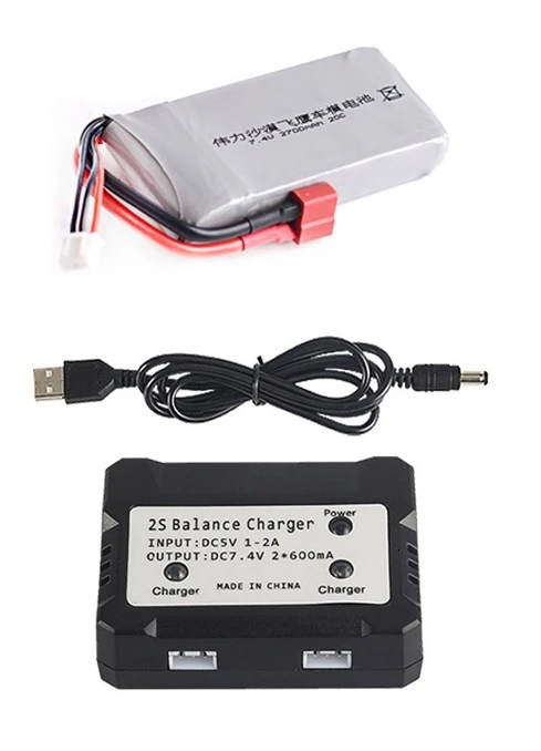Обновление 2700mah для Wltoys 12428 12423 RC четырехколесный пульт дистанционного управления автомобиля 2s 7,4 v Lipo батарея Feiyue 03 Q39 RC запчасти - Цвет: White