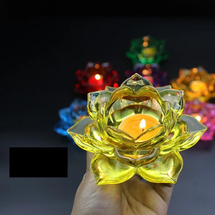 Прямая поставка хрустальные подсвечники в форме лотоса подсвечник виде чаши