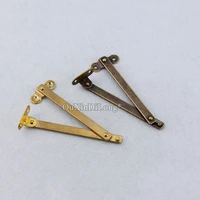 retro vintage 2pairs pure brass cupboard kitchen cabinet door hinges lid support hinges stay for box display furniture hinges