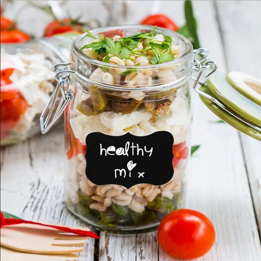 

2021 Sticker/Set of Black Spice Blackboard Sticker Blackboard Sticker Craft Kitchen Jar Storage Box Label 5cm X 3.5cm