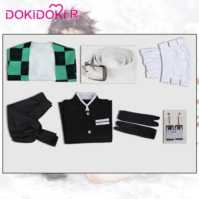 DokiDoki-R, аниме, убийца демона, Kimetsu no Yaiba, косплей, костюм камадо танджиро, мужской костюм Kimetsu no Yaiba, косплей, аниме, кимоно, костюм