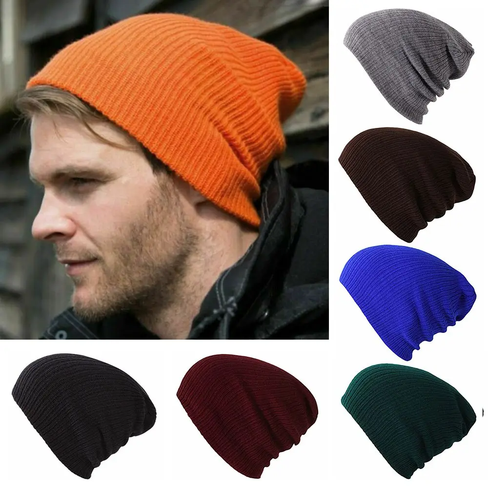 

Unisex Slouchy Stretchy Ski Cap Knitted Hat Skullies Beanies Men's Winter Hat Women Warm Hat