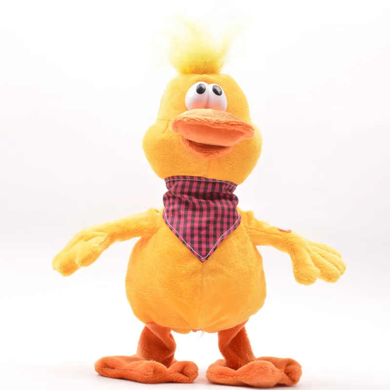 yellow duck Забавная сумасшедшая Танцующая поющая кукла петух с изображением утки, лягушки, электрическая курица, музыкальная плюшевая игрушка, прекрасный петух, шумные игрушки для детей - Цвет: yellow duck