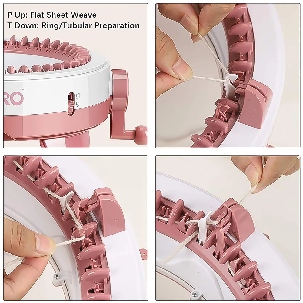 Машинка для вязания шерсти ручной работы 48 спиц цилиндрический шерстяной