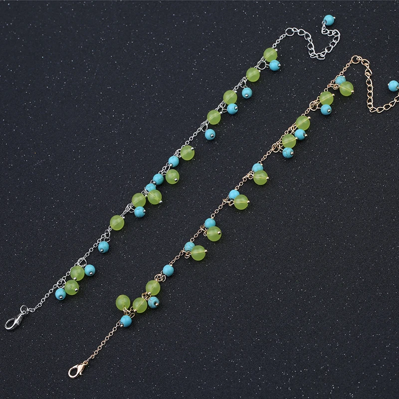 Женский браслет на ногу летняя бижутерия в богемном стиле с искусственной