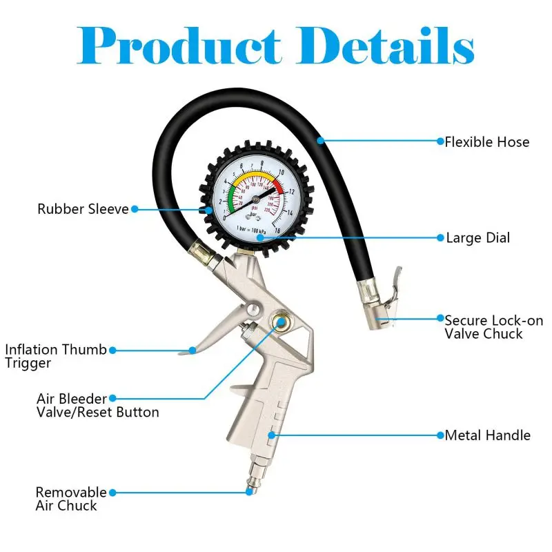 Манометр для автомобильных шин 220 PSI | Автомобили и мотоциклы