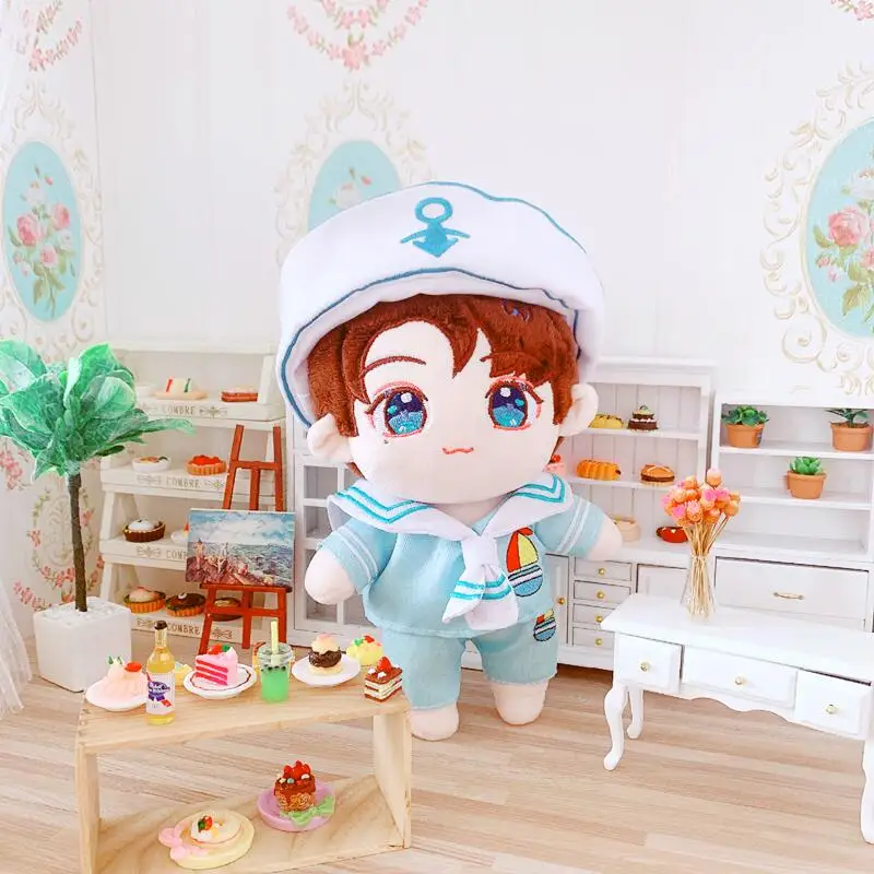 

[MYKPOP]KPOP Doll and Clothes: 20cm Doll in Marine Uniform KPOP Fans Collection SA21042003