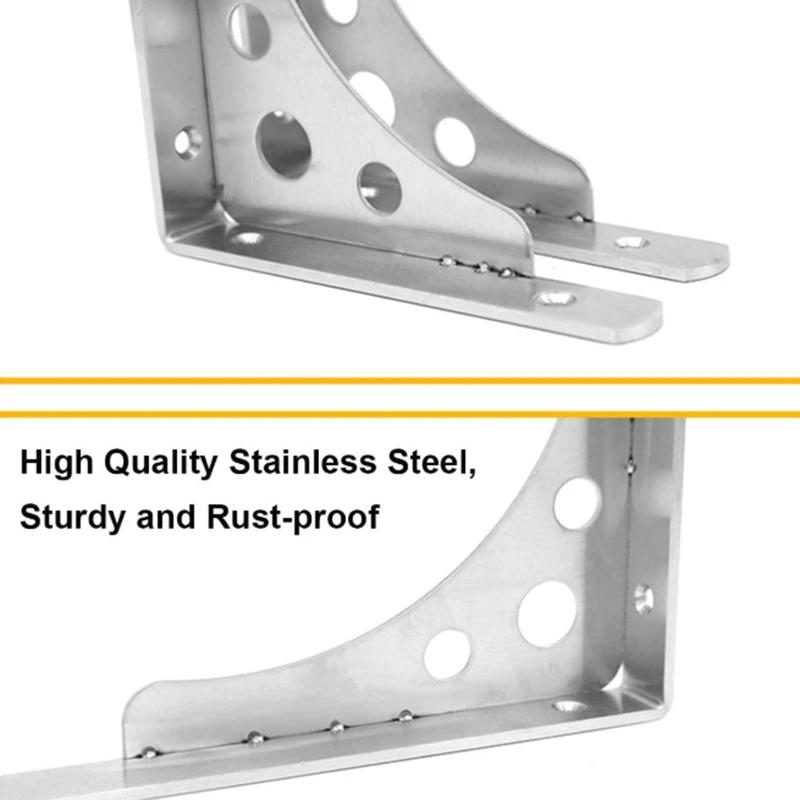 

12-Inch Heavy-Duty Bracket, 2 in Each Package, Wall-Mounted Floating L-Shaped Bracket, Thickened 4mm