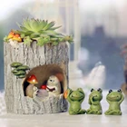 Цветочный горшок с ежиком, винтажный Декор для дома и сада, Необычные цветочные вазы-лягушки, бонсай, кровать, подарок на день рождения, Цветочная ваза