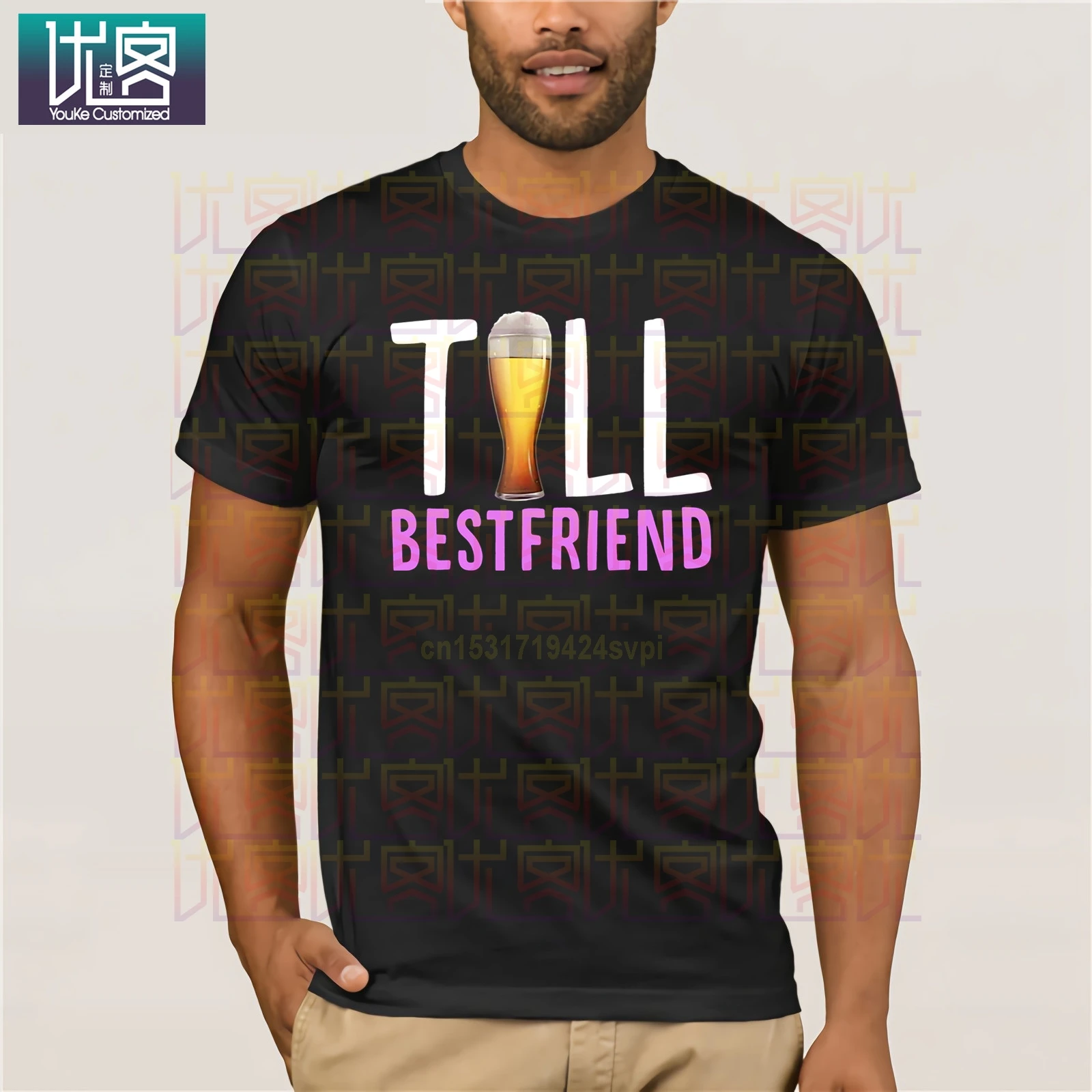 Мужская футболка лучшего роста с надписью Пиво питье лучшая подруга