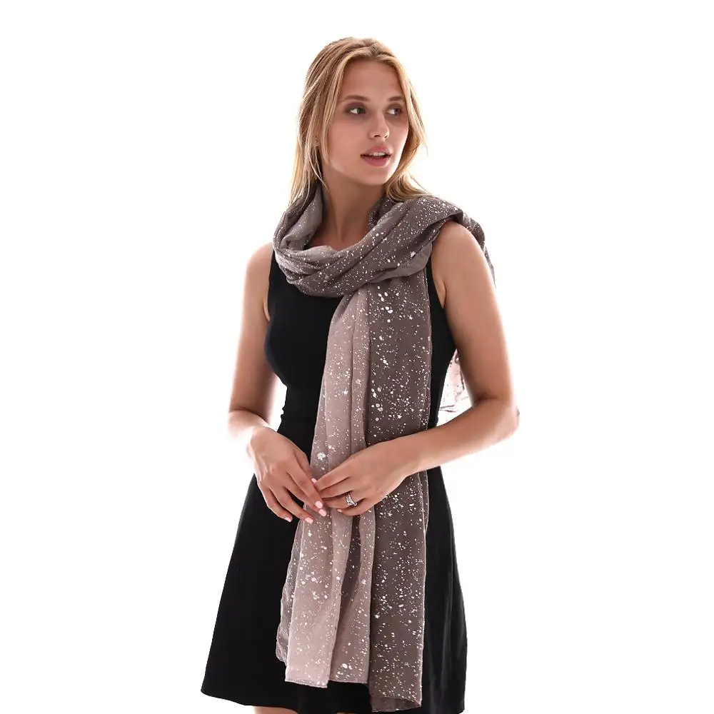 Хлопковый платок хиджаб с градиентом женская зимняя модная популярная