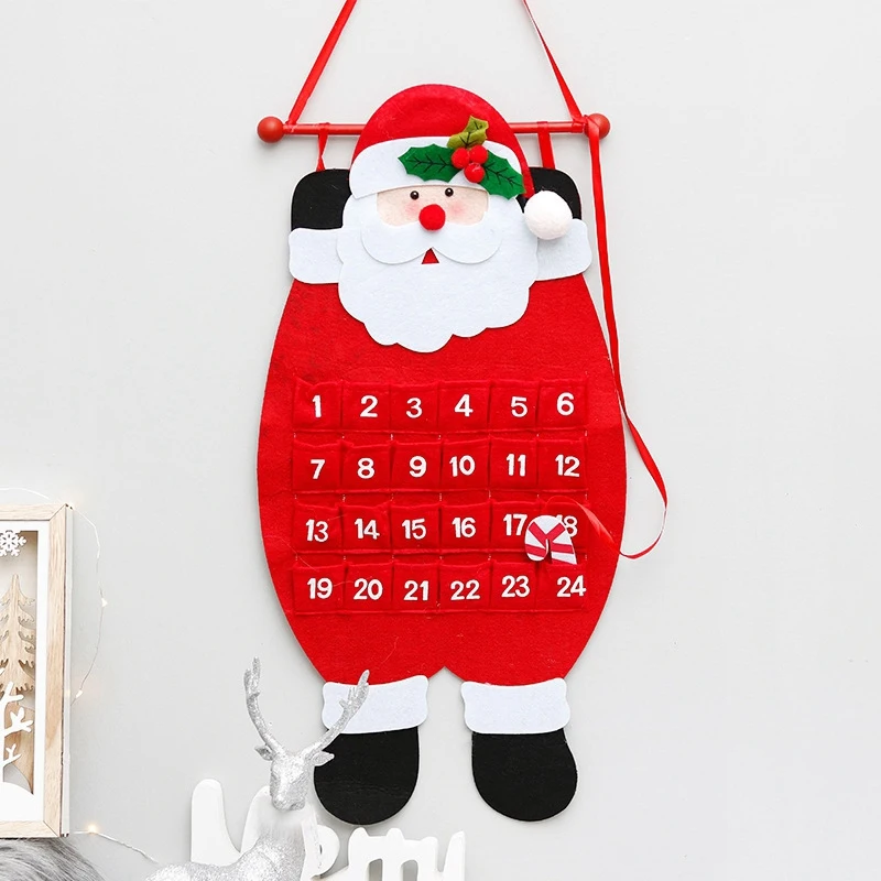 Merry Christmas Decor for Home Santa Claus Snowman Wall Calendar | Дом и сад