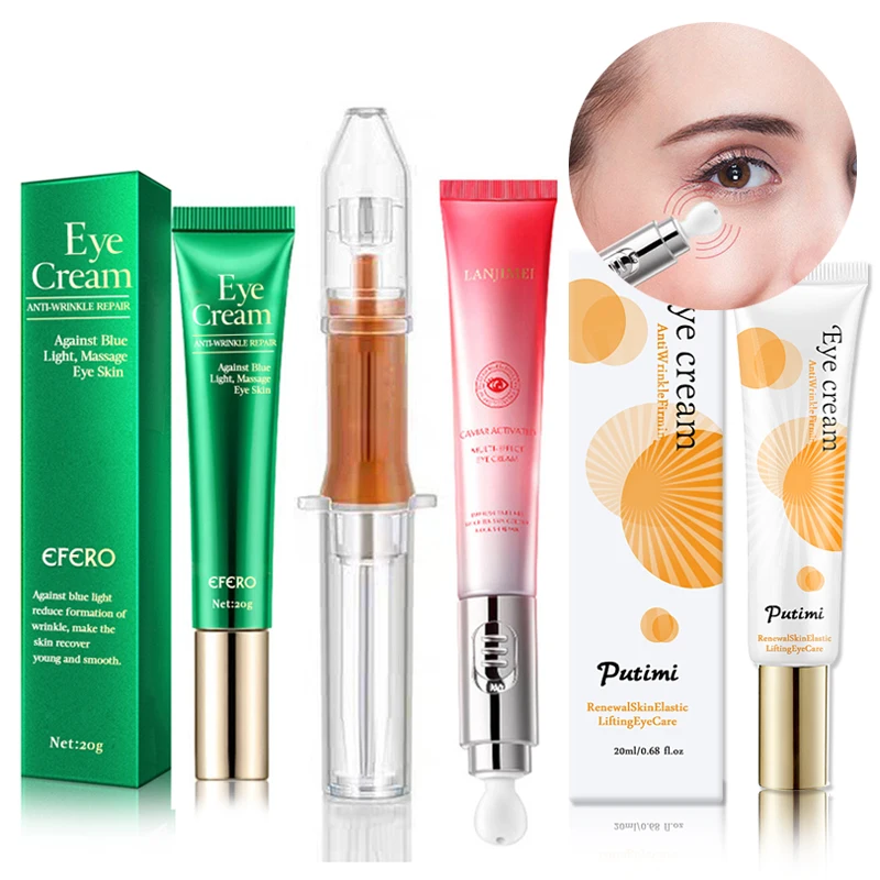 

Eye Cream Collagen Massager Anti Aging Anti Puffiness Anti Wrinkles Fine Lines Remove Moisturizing Dark Circles Removal