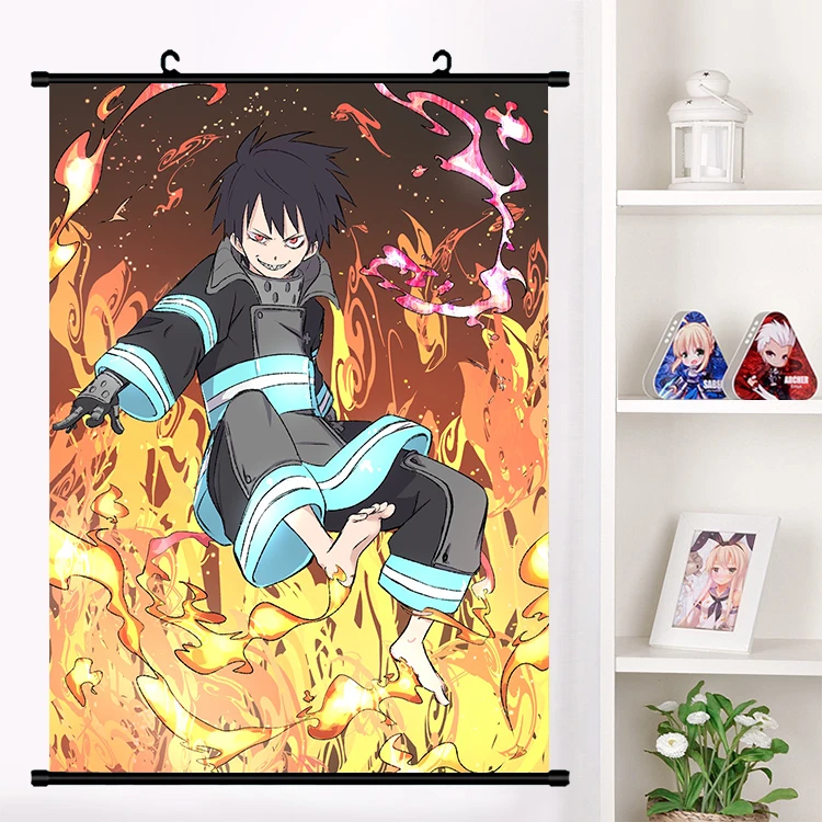 M Аниме Enn No Shouboutai Fire Force Arthur Boyle Iri Настенная роспись настенный плакат Otaku коллекция домашнего декора - Цвет: M