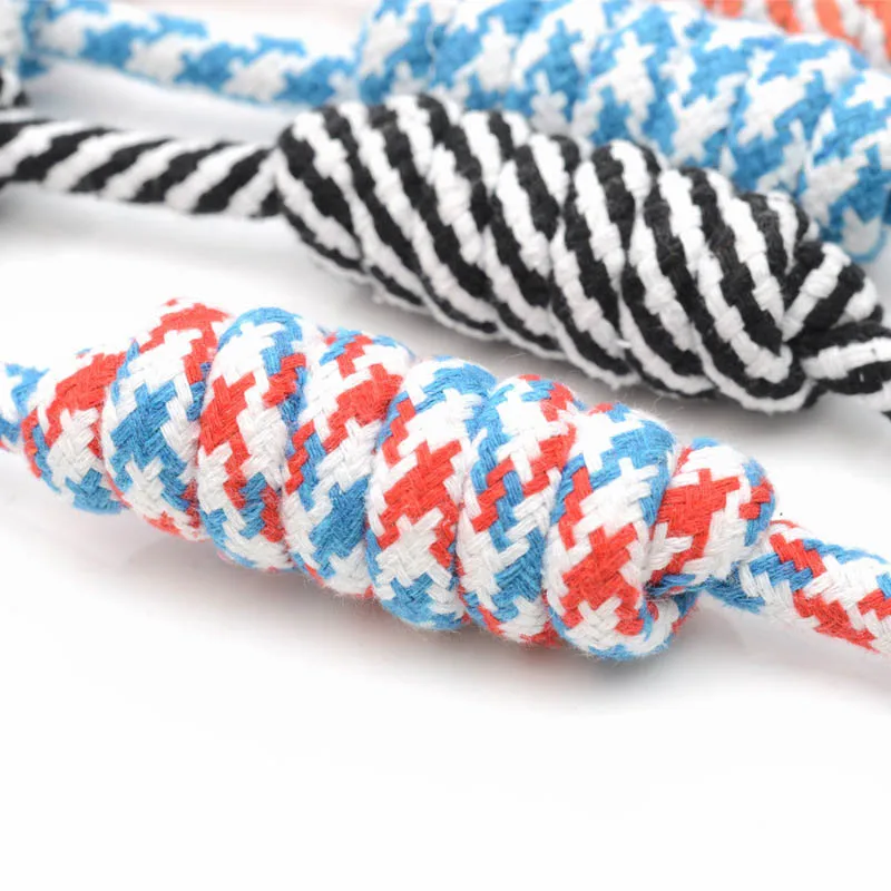

1Pcs Durable Pet Supplies Eco-friendly Pet Toys Dog Chew Knot Cotton Bone Rope Cleaning Tooth Tools Cotton Rope
