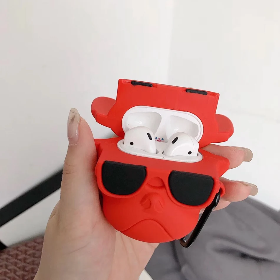 Роскошный чехол для Airpods 2 чехол силиконовый милый чехол для Apple Airpod беспроводные наушники для Air Pods аксессуары брелок ТВ коробка