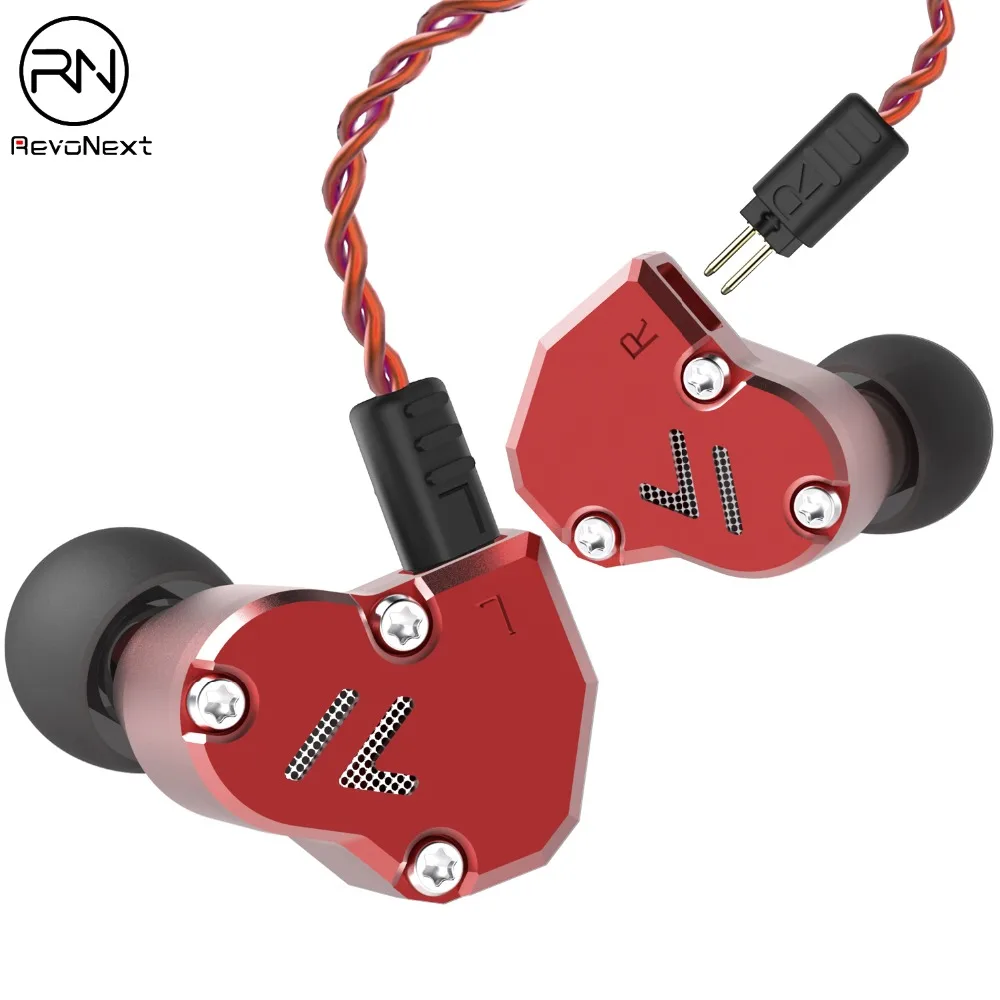 Гибридные наушники Revonext QT2s 2DD + 1BA Hi Fi DJ монитор спортивные для бега улучшенная
