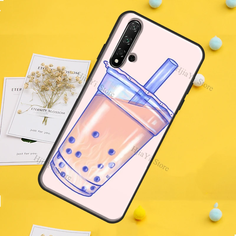 Чехол Boba с молочным чаем для Huawei Mate 20 Lite P20 P40 P50 P30 Pro P Smart 2019 Nova 5T Honor 50 9X 8X 10i - купить