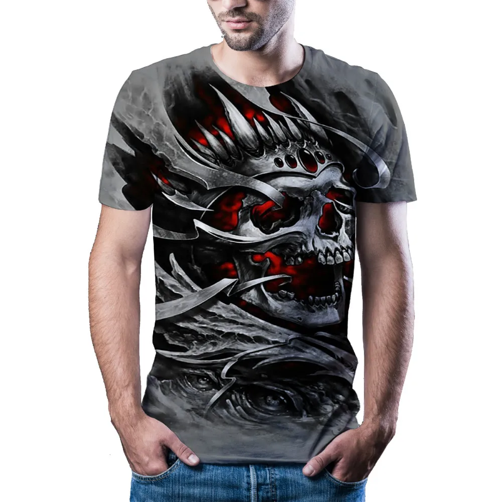 

2021 new horror 3D clown t-shirt men / women hip hop street style T-shirt cool men's top clown 3D printed T-shirt xxs-6xl