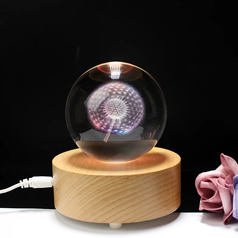 Аксессуары для украшения дома и офиса 3D одуванчик|paperweight|paperweight crystal |
