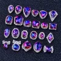 50pcsset nail rhinestone alloy crystal stone diy decoration ab color silver manicure diamond for nail rhinestone shiny gems g1