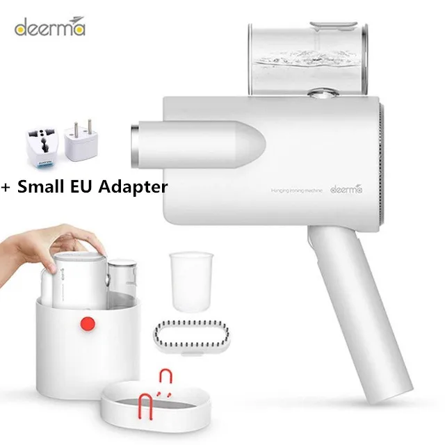 Add Small EU Adapter Xiaomi Deerma складной ручной отпариватель одежды паровой утюг бытовой портативный маленькая одежда стерилизация морщин - Цвет: Add Small EU Adapter
