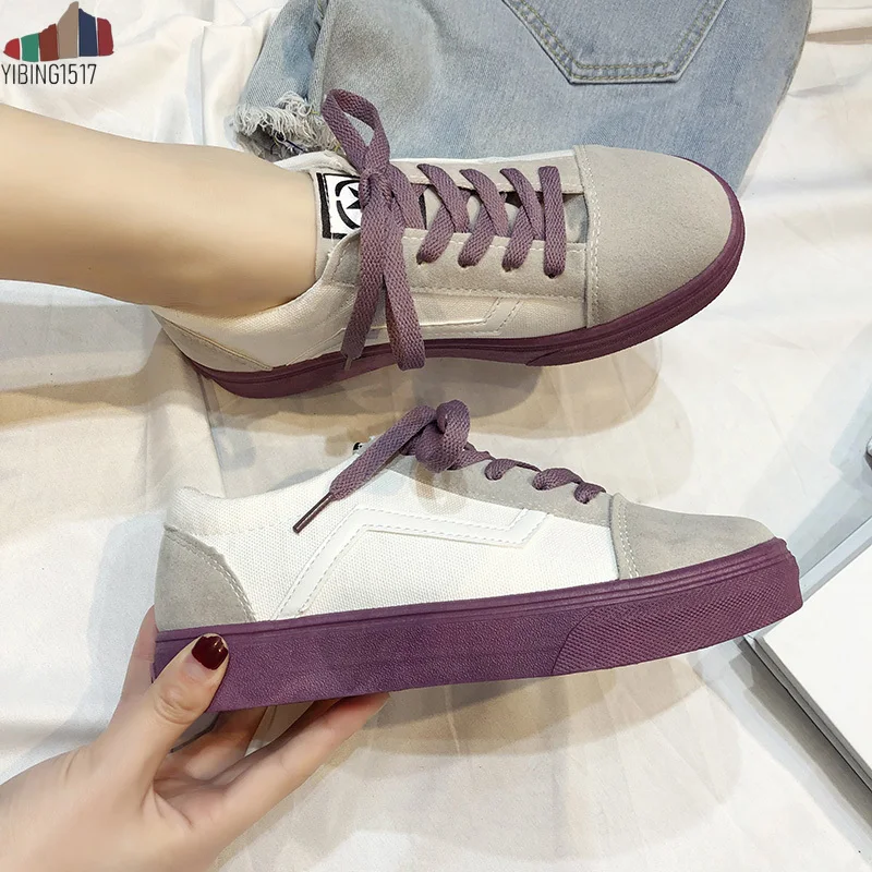 NAUSK/2019 г. Весенние женские вулканизированные туфли модные светлые холщовые на