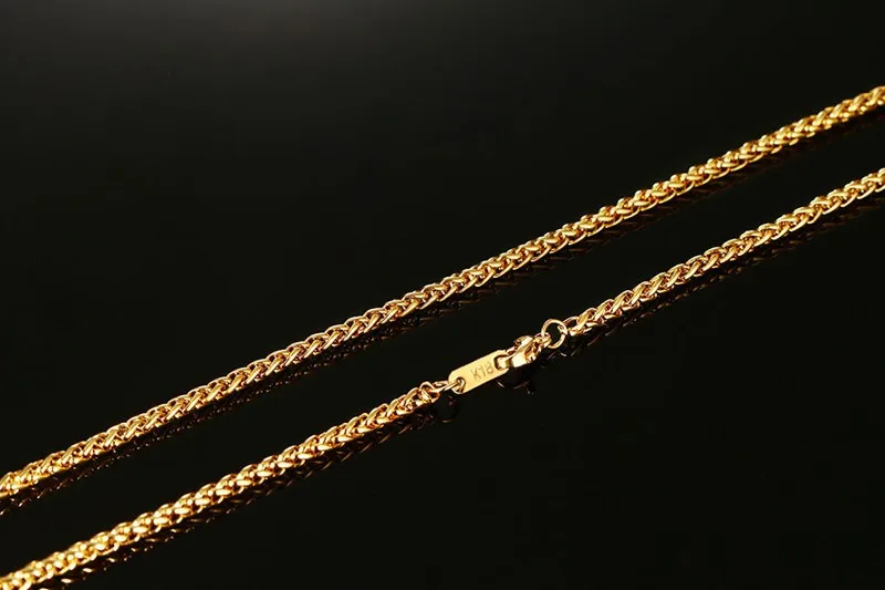 Meaeguet Золотая змея/коробка/Висячие/панцирные/плоские/крученые ожерелья с штампом для мужчин и женщин цепочка из нержавеющей стали 24 дюйма