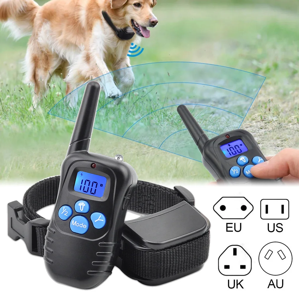 

300m Dog Anti Barking Device Remote Control Dogs Training Collar Dog Stop Barking Vibration Anti Bark Collar With LCD Display