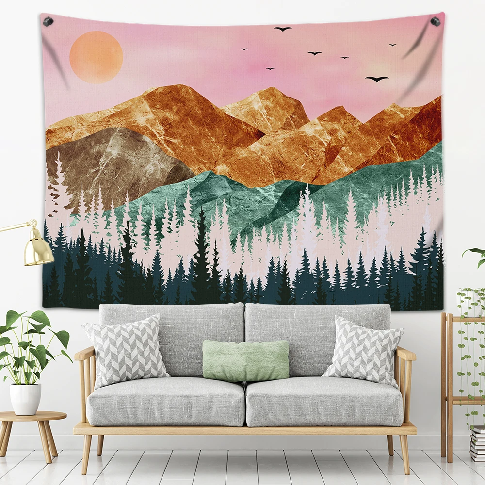 

Японский пейзаж, картина маслом, гобелен, искусство, настенная подвесная кровать, одеяло, ковер, покрывало, пляжный коврик, декор для кемпинг...