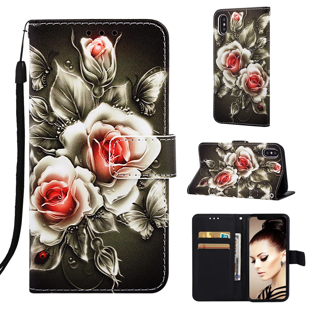 Роскошный чехол-книжка с откидной крышкой для iPhone 11 Pro X XS MAX XR 6 6S 7 8 Plus, кожаный чехол-кошелек для телефона с отделениями для карт - Цвет: HMGH