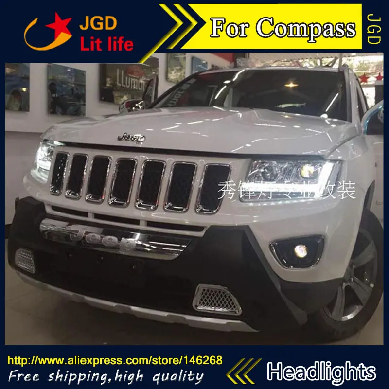 Автомобильный Стайлинг светодиодная лампа HID Rio светодиодные фары для Jeep Compass