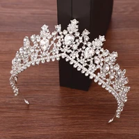 vintage crystal crown bride headband wedding hair accessories rhinestone bridal tiara and crown hair band wedding headpiece