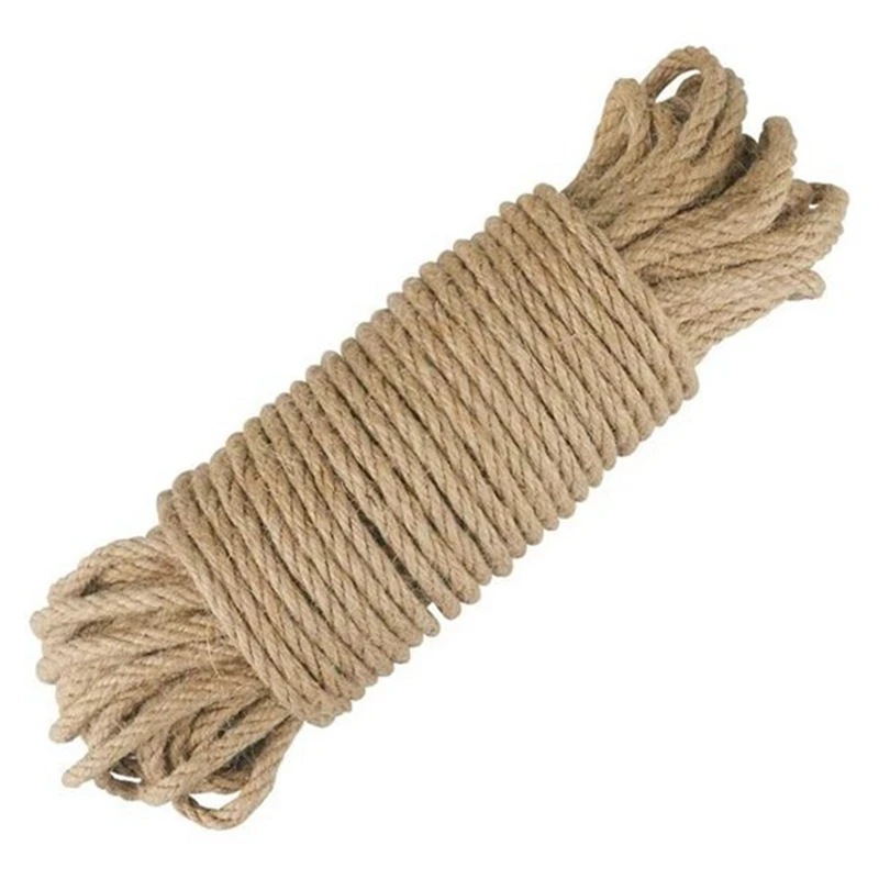 

5mm 100M Natural Jute Rope,Twine Hemp Twisted Cord,Macrame String,for DIY Craft Decoration/Handmade Pet Scratching