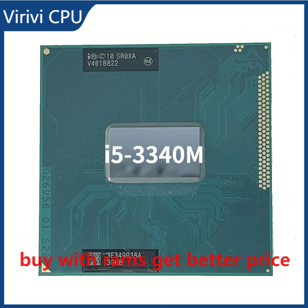 

Intel Core i5-3340M i5 3340M SR0XA 2.7 GHz Dual-Core Quad-Thread CPU Processor 3M 35W Socket G2 / rPGA988B