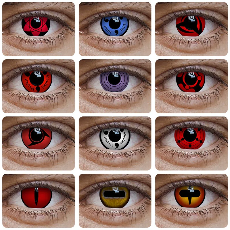 

Color Contact Lenses Sharingan Colored Lenses Cosplay Anime Eye Contacts Uchiha Sasuke Hatake Kakashi Contact Lens