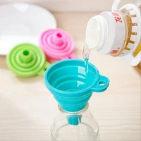silicone folding funnels long neck portable funnel creative household liquid dispensing mini funnel kitchen tools home supplies