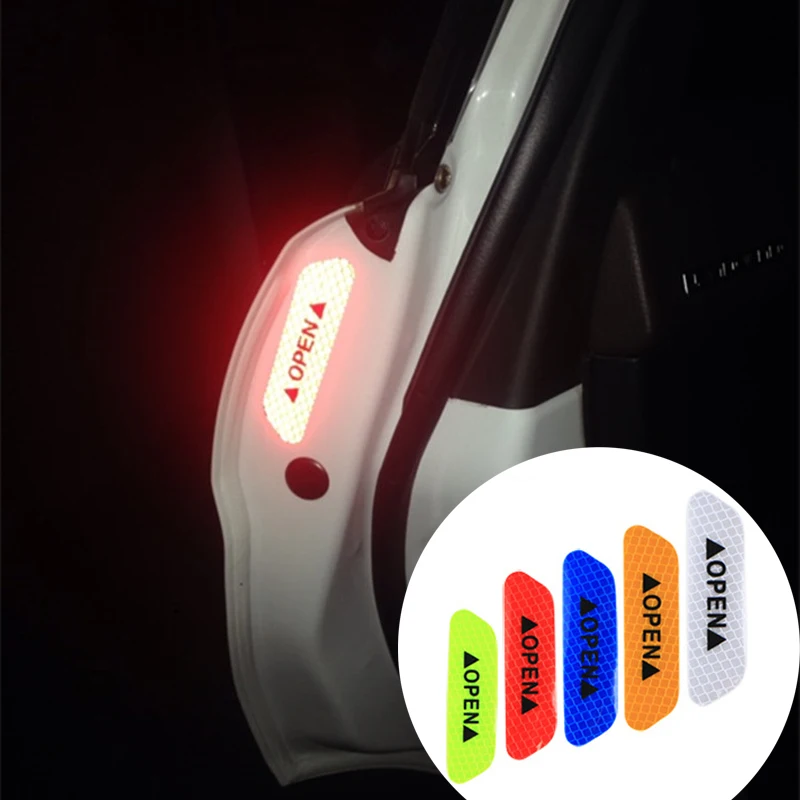 4 шт./компл. наклейки на двери автомобиля сделай сам автомобильная открытая