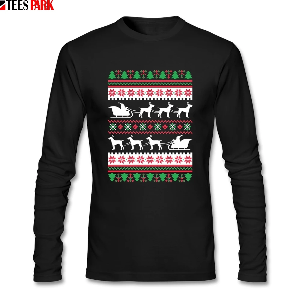Немецкая короткая указка Санта Олень Рождество уродливые мужские рубашки с