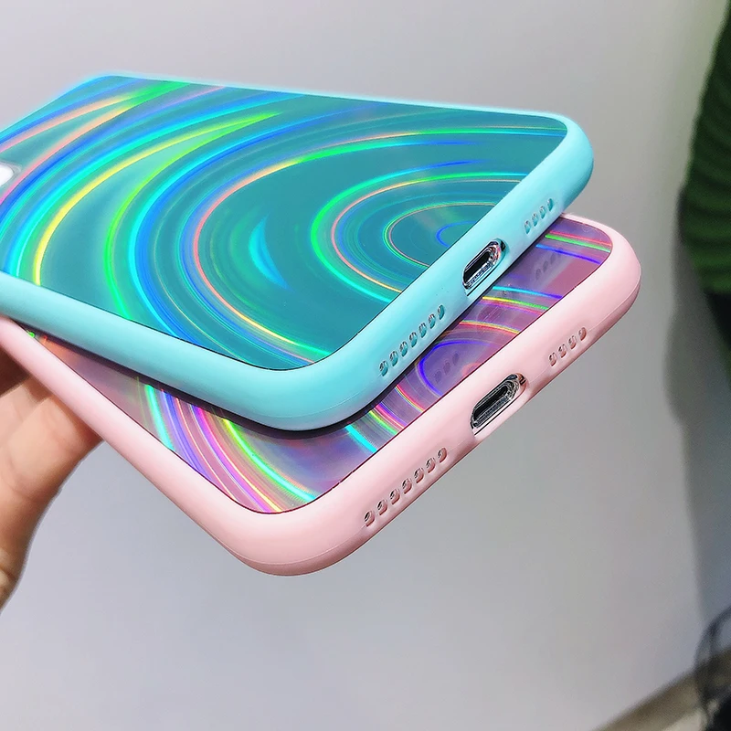Чехол SUYACS для телефона с радужным градиентом iPhone 11 Pro Max XR XS X 7 8 6S Plus мягкая