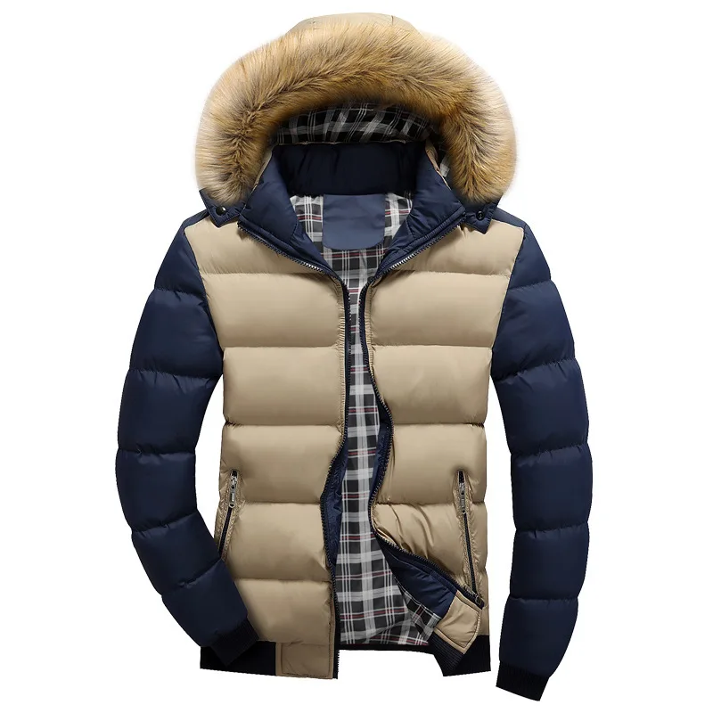 

2020 Men's Winter Clothes Slim Cotton-padded Jacket Korean Youth Casual Fur Hooded Short Cotton Coat casacas para hombre