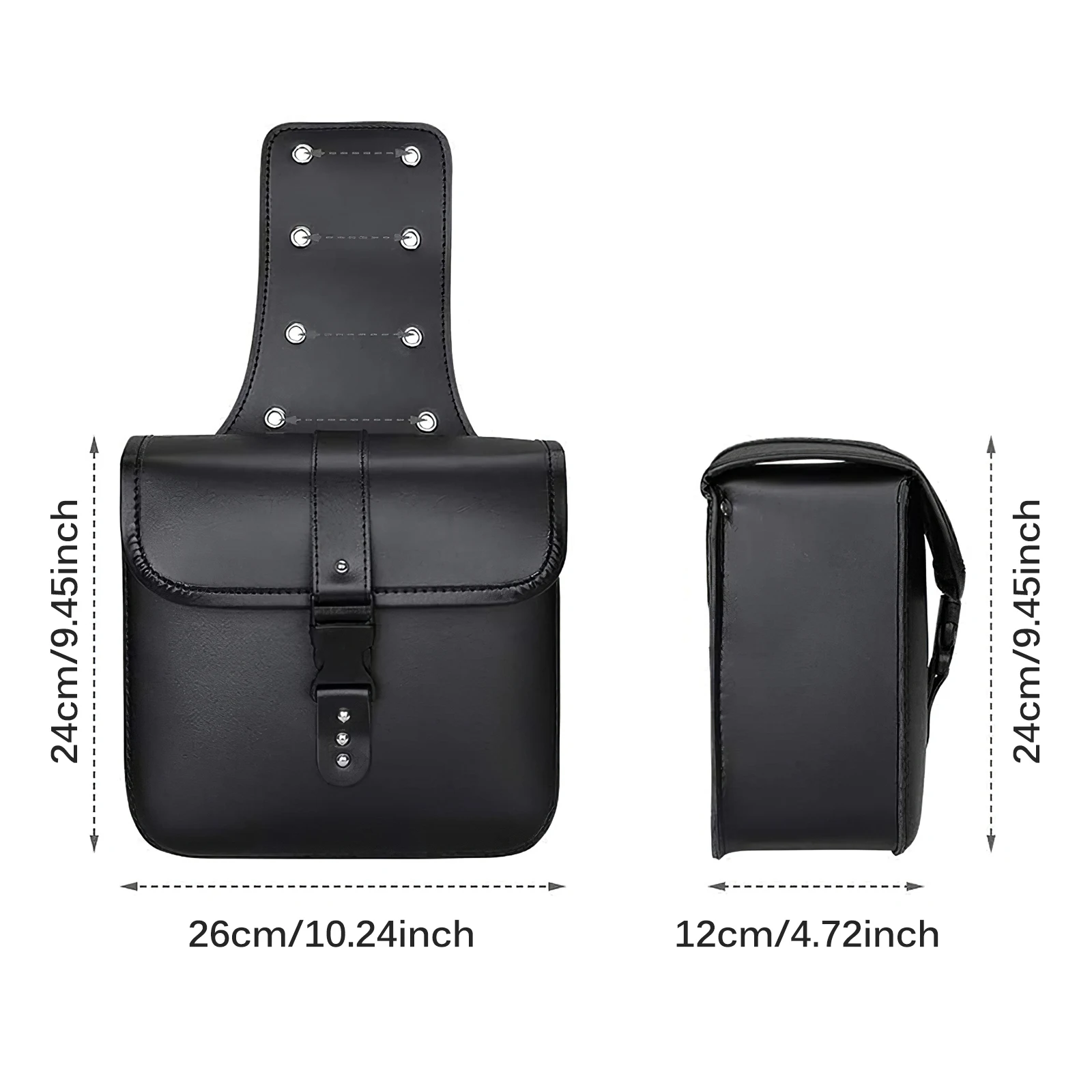 Новая мотоциклетная седельная сумка из искусственной кожи Боковая Сумка черная