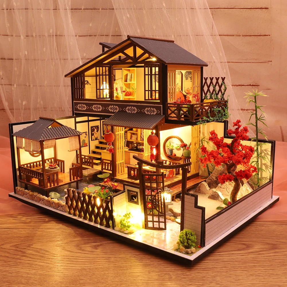 

Chinese Style DIY Dollhouse Kit Handmade House Romantic Attic Model Toy For Child Christmas Birthday Valentine's Day Gift Set