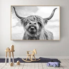 Картина на холсте с изображением диких животных, яка, горы, коровы, Куадрос, постеры и принты, Настенная картина для гостиной, домашний декор (без рамки)
