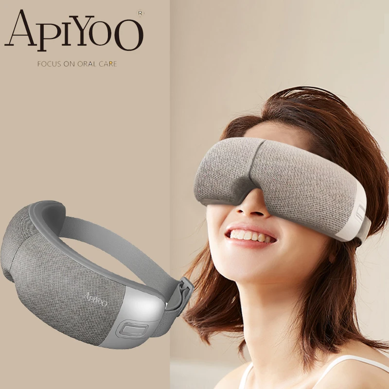 Apiyoo high quality Smart Eye Massager Air Compression Heated Massage For Tired Eyes Dark Circles Remove Massage Relaxation