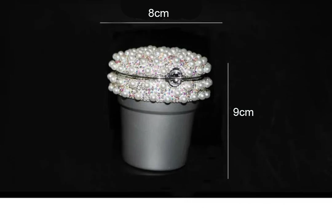 Пепельница со стразами и крышкой маленькая мусорная пепельница двойного