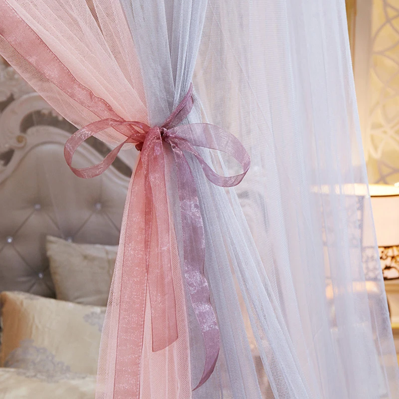 Mosquito Net Red Blue Round Lace Curtain Dome Bed Canopy Netting Princess Summer New Romantic Hanging For Home Decor 2021 | Дом и сад